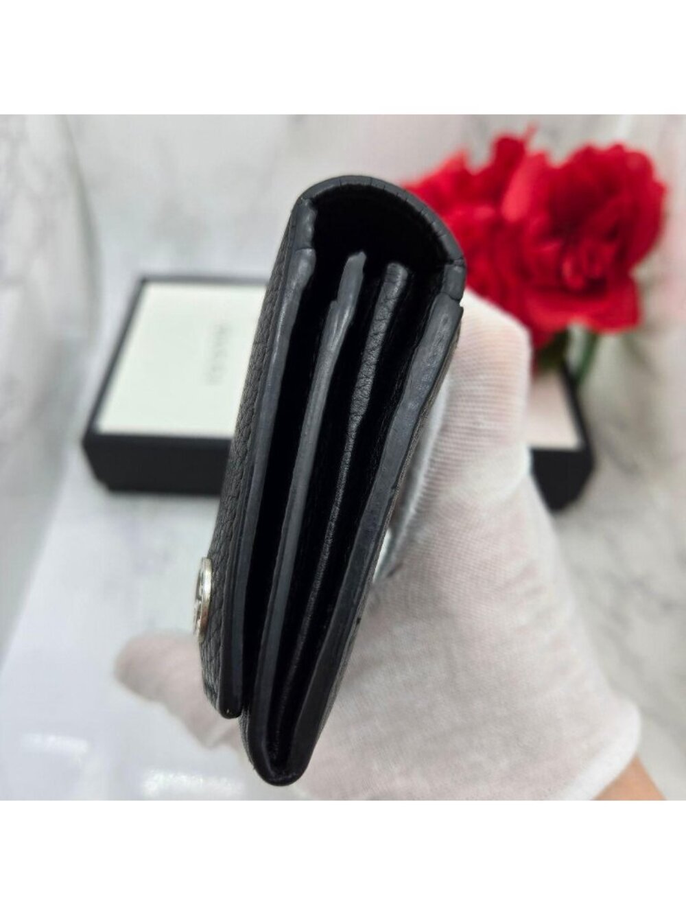 ★SOLD★ Gucci Wallet Interlocking GG Black - Picture 8 of 15